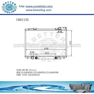 RADIATEUR 2141058Y01/2141059Y01/2141064Y00 Pour TOYOTA PREVIA 90-96 Fabricant Et Vente Directe!